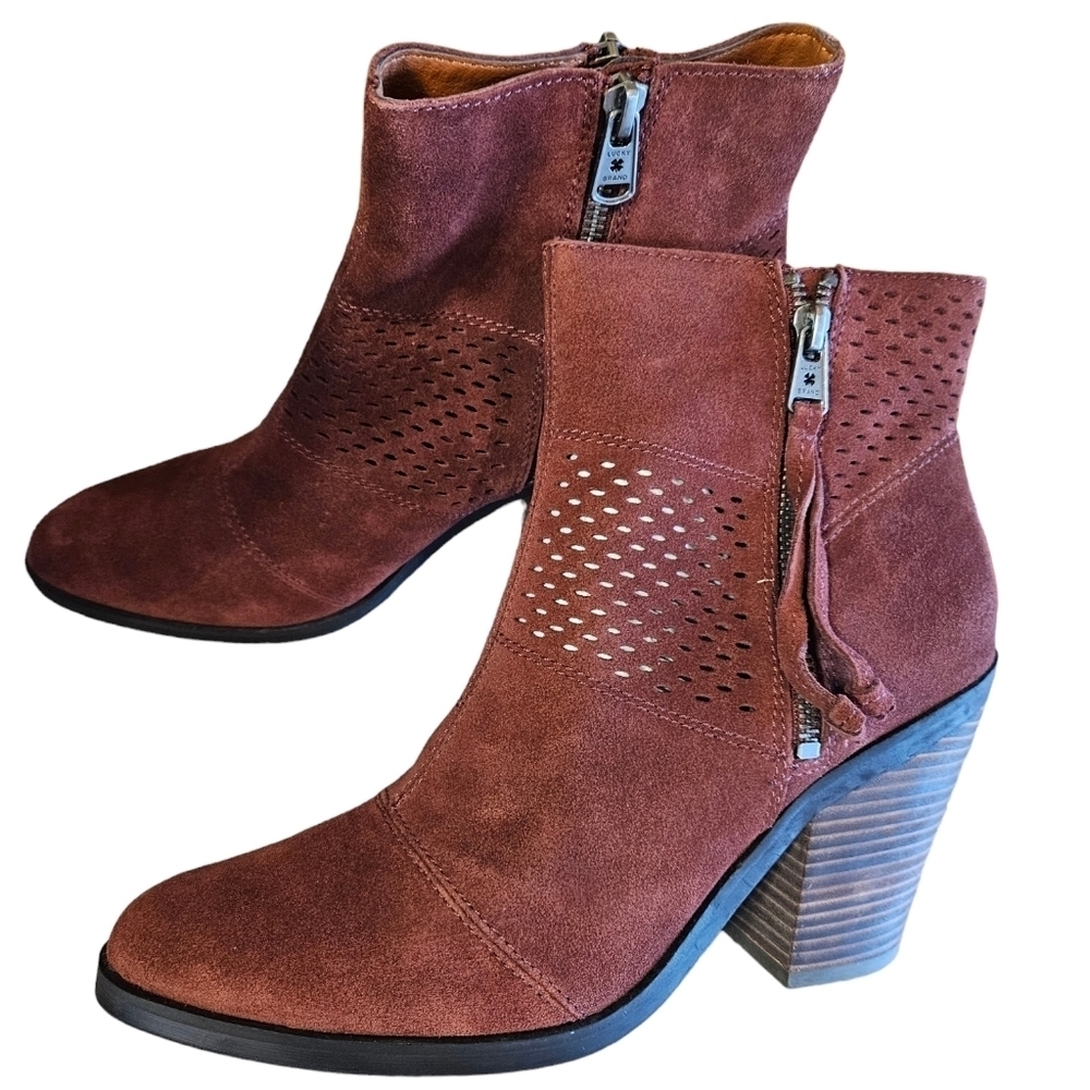 Lucky Brand LK-Ramses Sable Suede Booties NEW